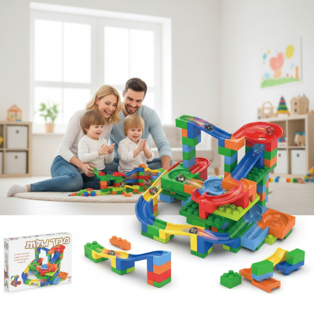 מבוך גולות ערכת הרכבה – 152 חלקים | משחק חשיבה ובנייה מאתגר