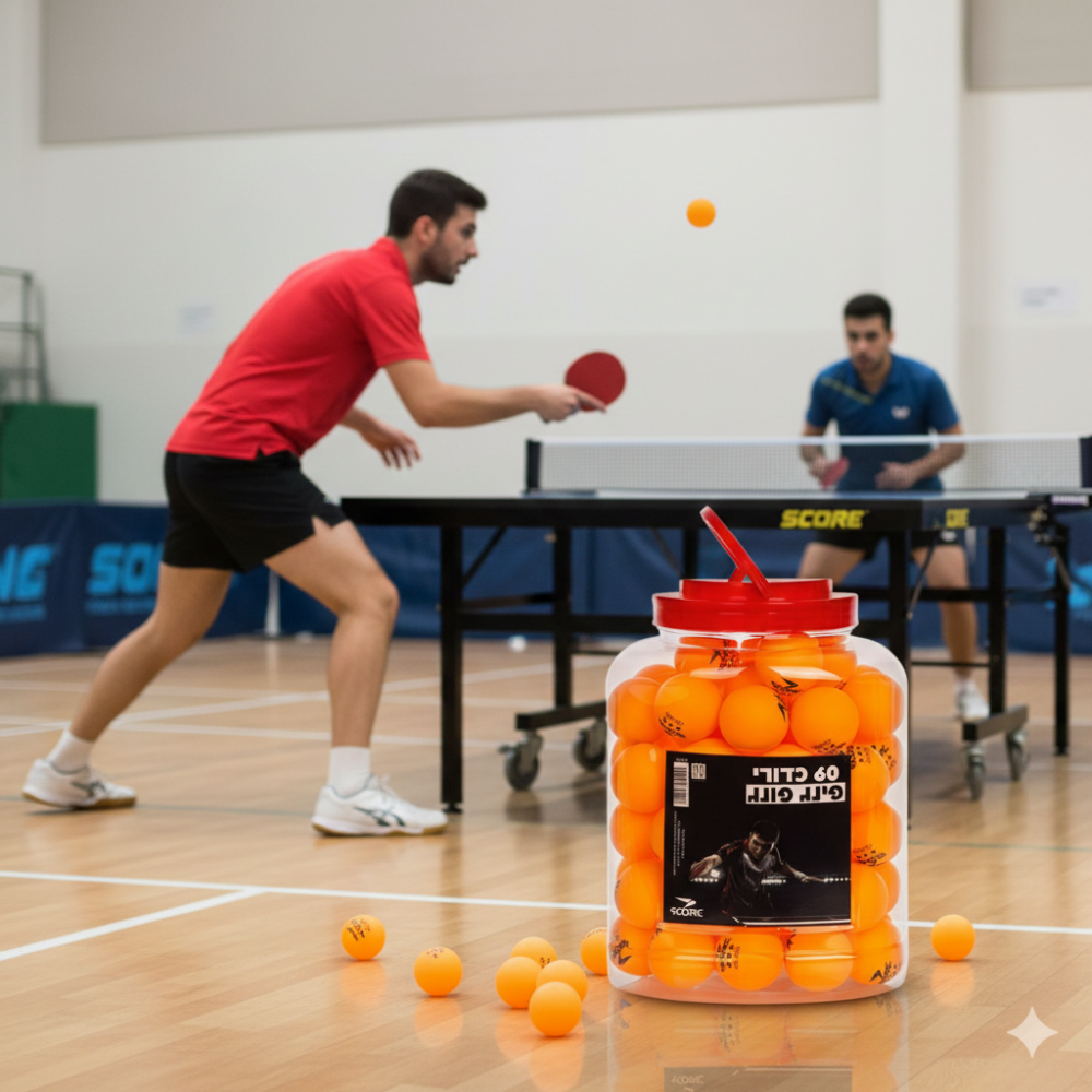 כדורי פינג פונג -דלי 60 יח – צבע כתום