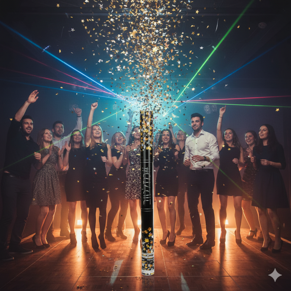 קונפטי כוכבים זהב / כסף 60 ס"מ לתלייה – קישוט נוצץ וחגיגי לאירועים