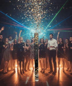 קונפטי כוכבים זהב / כסף 60 ס"מ לתלייה – קישוט נוצץ וחגיגי לאירועים