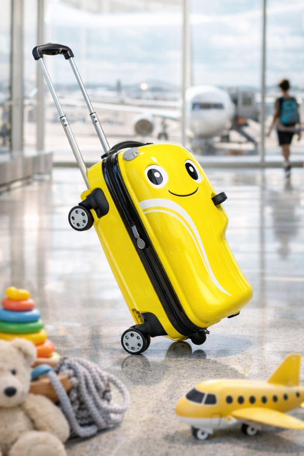 Alternative view of מזוודת טרולי לילדים – צבע צהוב | קלה, חזקה ומלאת סטייל