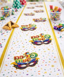 גליל אלבד מודפס לפורים בעיצוב חגיגי וצבעוני