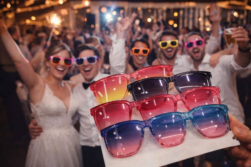 סט 6 משקפיים צבעוניים לאירועים – חתונות, מסיבות ורחבת ריקודים