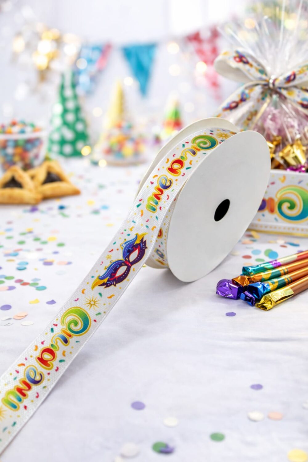 גליל סרט סאטן מעוצב לפורים