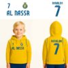 קפוצ׳ון כדורגל לילדיםAl Nass r עם מספר 7 בהשראת Ronaldo- רונאלדו