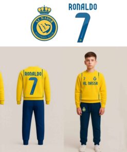 חליפת כדורגל פוטר לילדים בעיצוב Al Nassr | Ronaldo 7 - רונאלדו