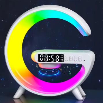 מיני רמקול בלוטוס G עם תאורה ומשטח טעינה! – תמונה 3