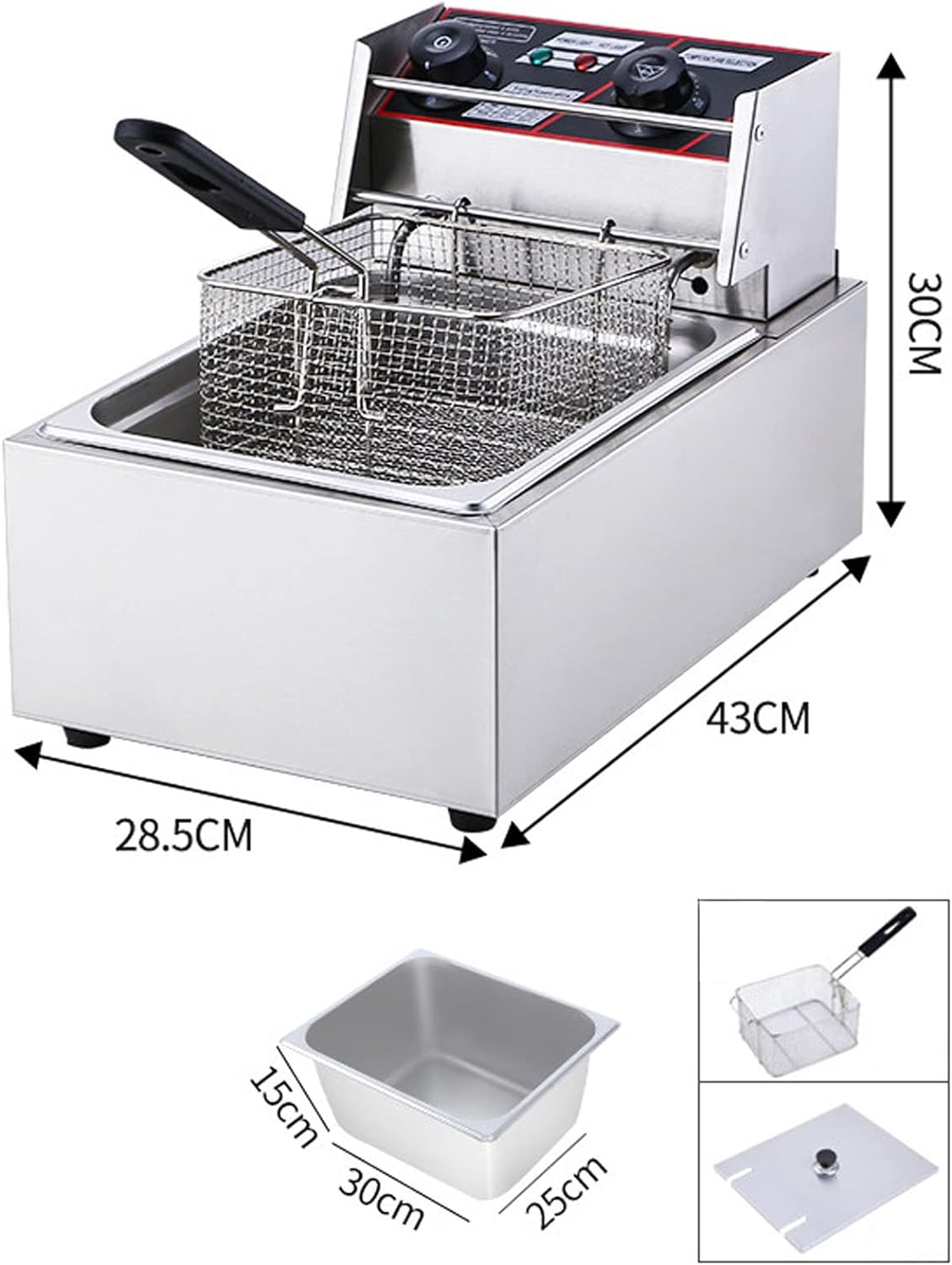 צ’יפסר מקצועי 6 ליטר חשמלי למסעדות – תמונה 4