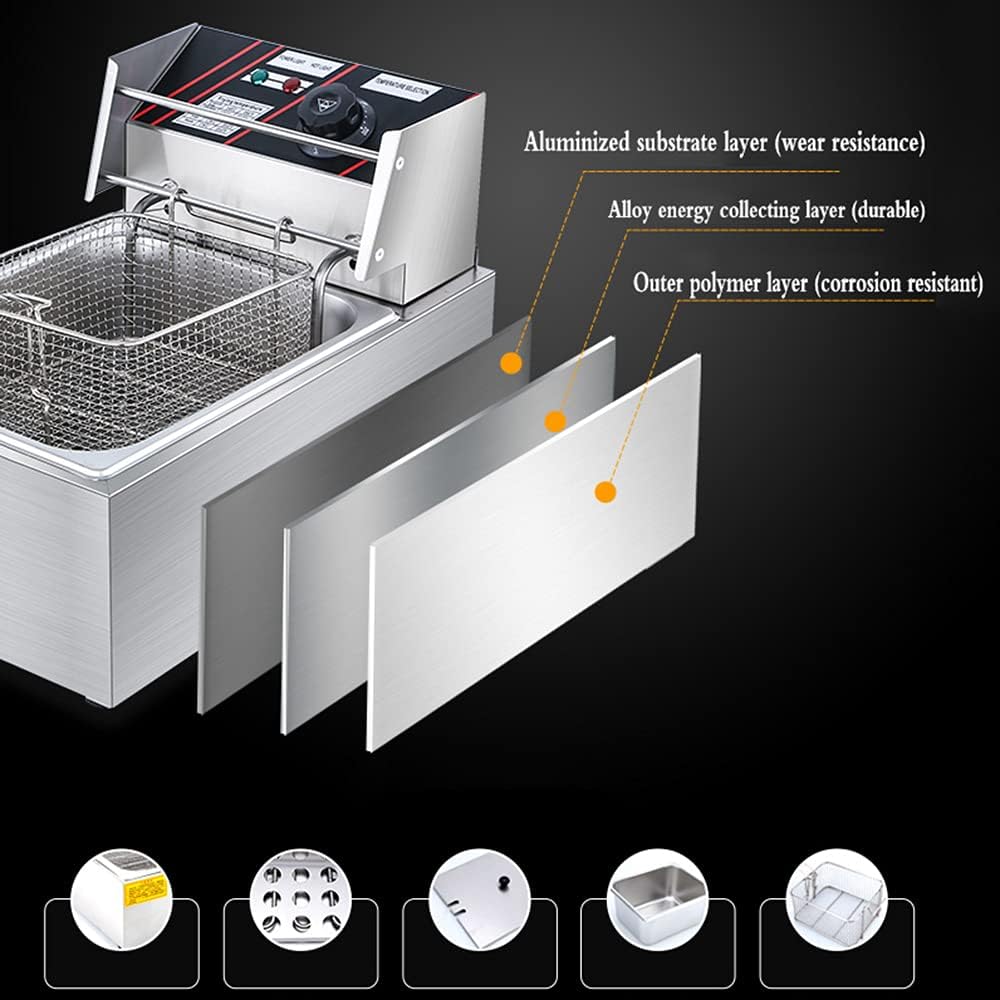 צ’יפסר מקצועי 6 ליטר חשמלי למסעדות – תמונה 3