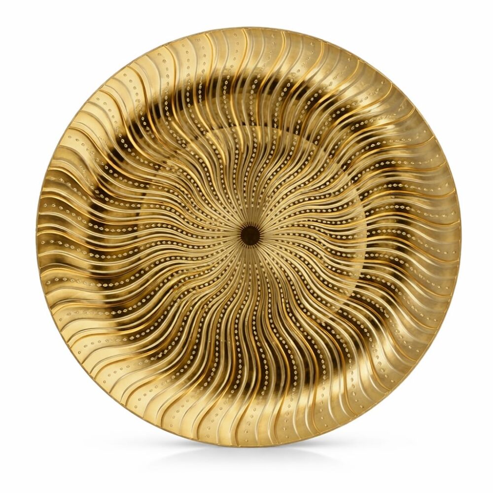 Alternative view of מגש הגשה עגול מעוצב 33 ס״מ – דוגמת ספירלה יוקרתית במיקס צבעים