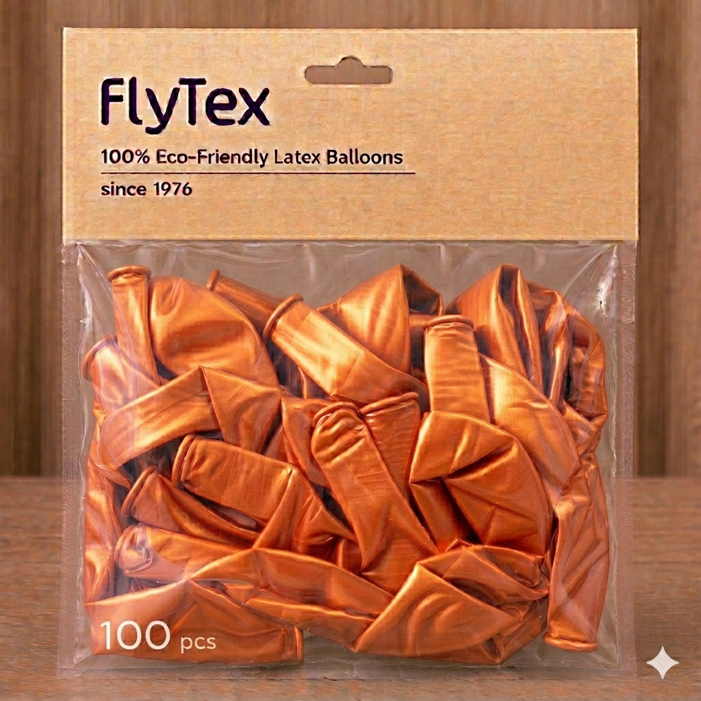 בלונים בצבע מטלי כתום – חבילה של 100 יחידות בגודל 12 אינץ