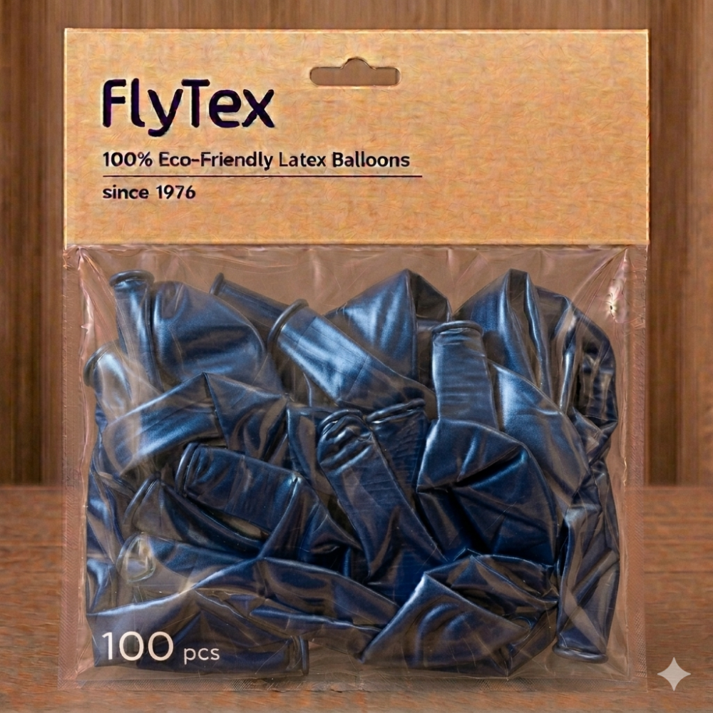 בלונים בצבע מטלי כחול כהה – חבילה של 100 יחידות בגודל 12 אינץ