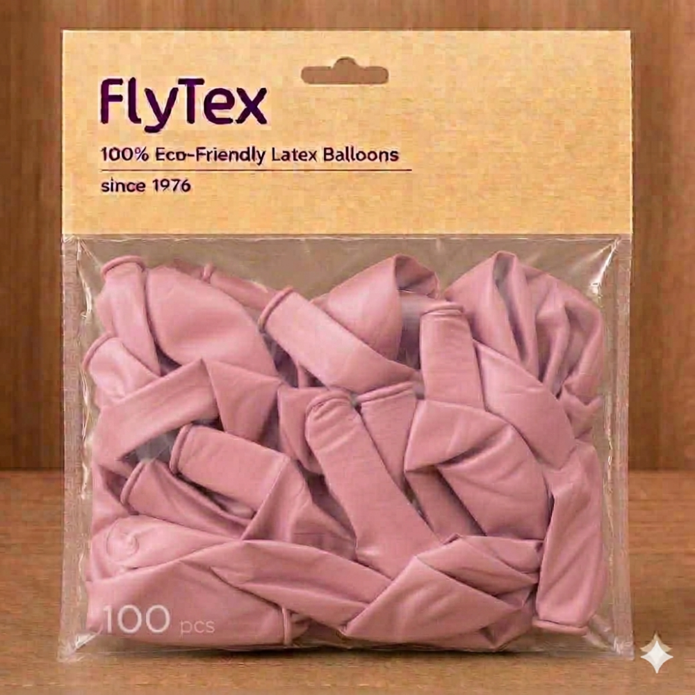 בלונים בצבע פסטל ורוד מאובק – חבילה של 100 יחידות בגודל 12 אינץ