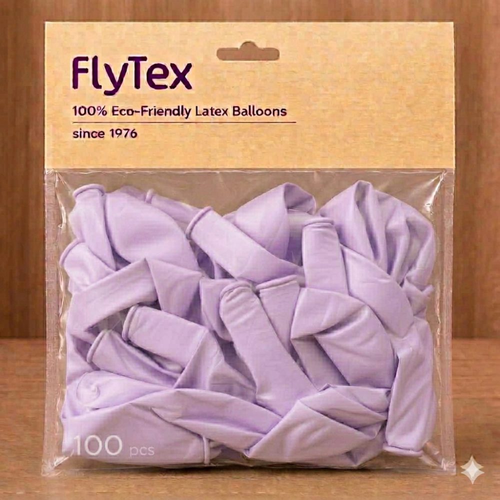 בלונים בצבע פסטל מקרון סגול רך  – חבילה של 100 יחידות בגודל 12 אינץ
