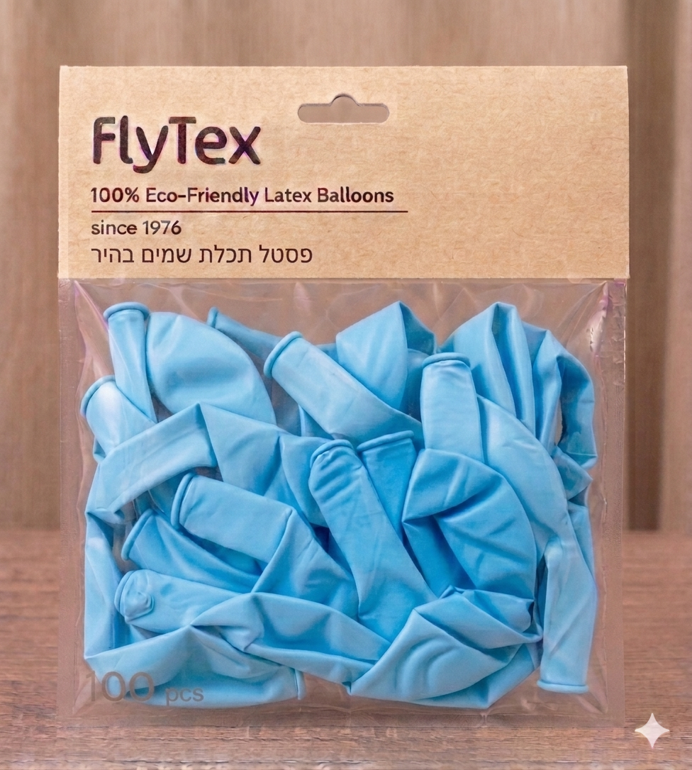 בלונים בצבע פסטל תכלת שמים  – חבילה של 100 יחידות בגודל 12 אינץ