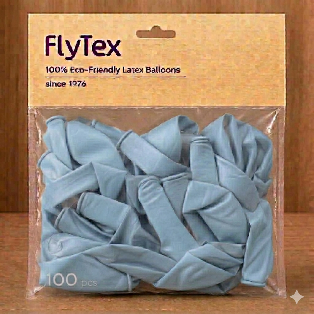 בלונים בצבע פסטל כחול מעורפל – חבילה של 100 יחידות בגודל 12 אינץ