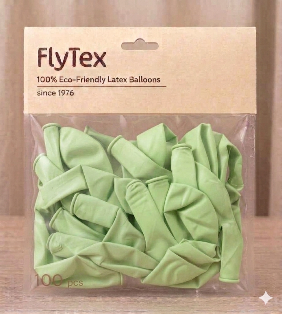 בלונים בצבע פסטל ירוק תפוח – חבילה של 100 יחידות בגודל 12 אינץ