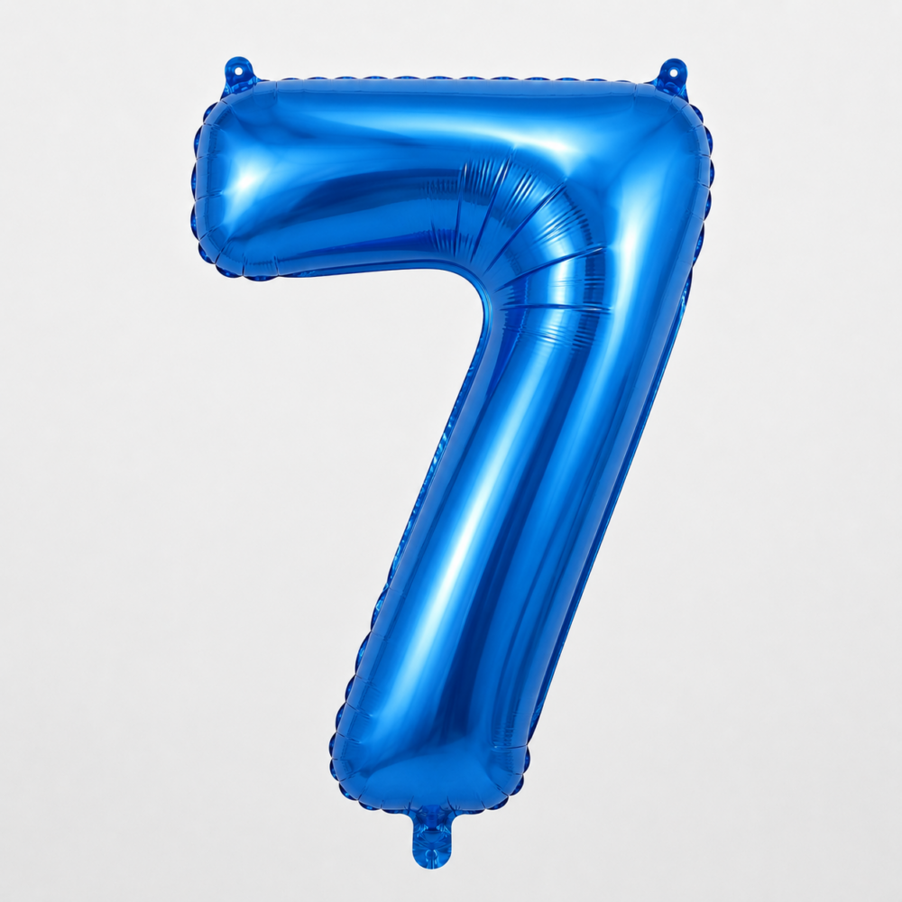 בלון ספרה 7 - כחול 34 אינץ׳