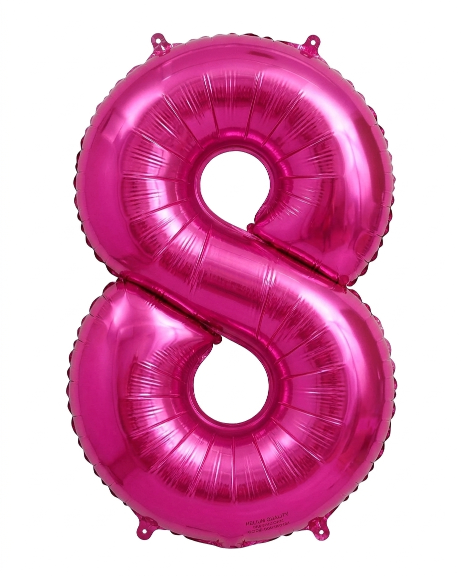 בלון ספרה 8 - ורוד  34 אינץ׳