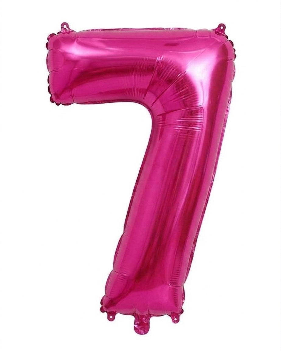 בלון ספרה 7  - ורוד  34 אינץ׳