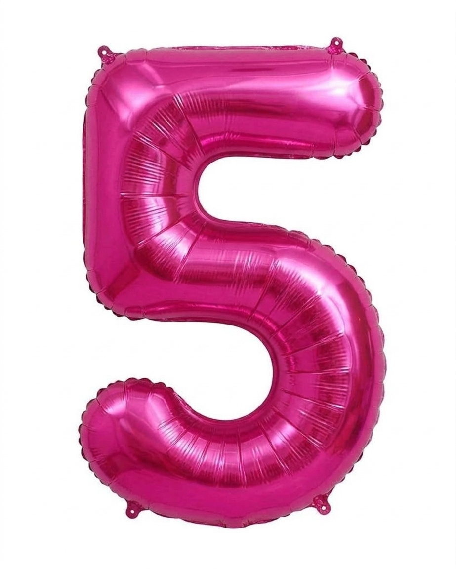 בלון ספרה 5  - ורוד  34 אינץ׳