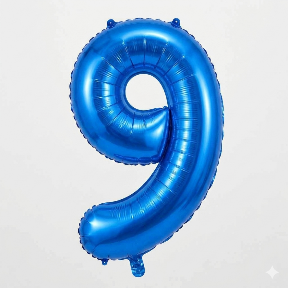 בלון ספרה 9 - כחול 34 אינץ׳