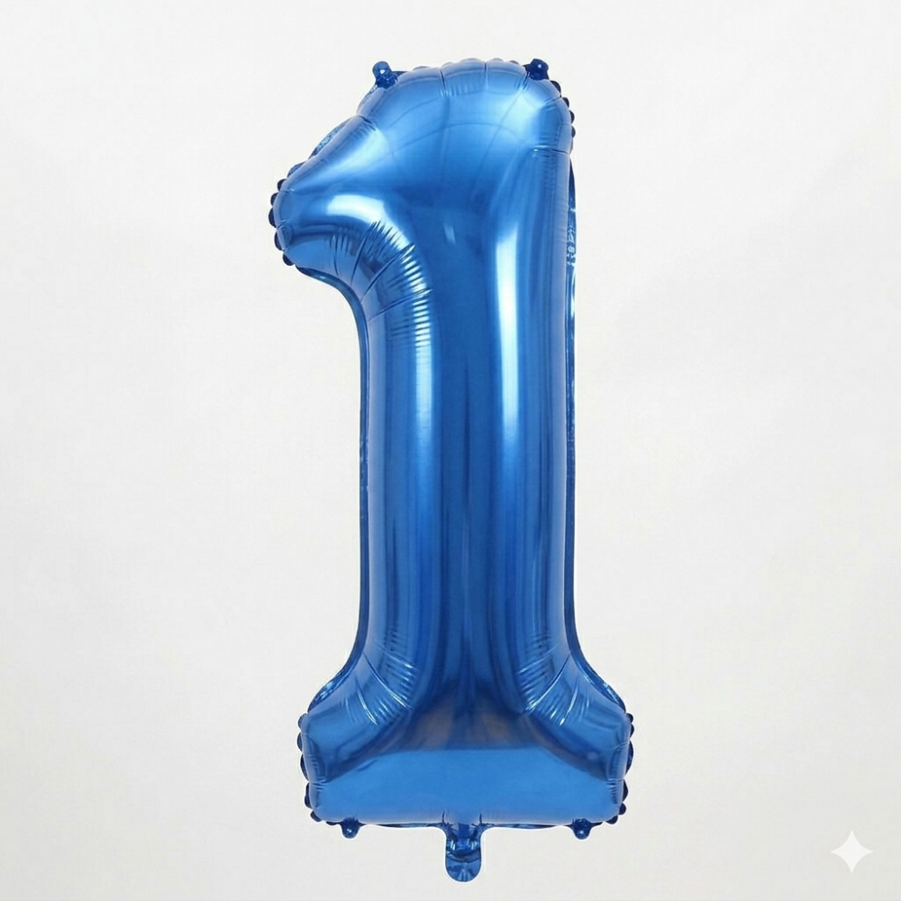 בלון ספרה 1 - כחול 34 אינץ׳