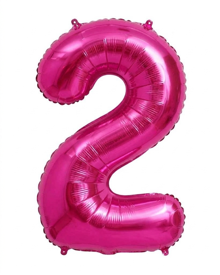 בלון ספרה 2 - ורוד  34 אינץ׳